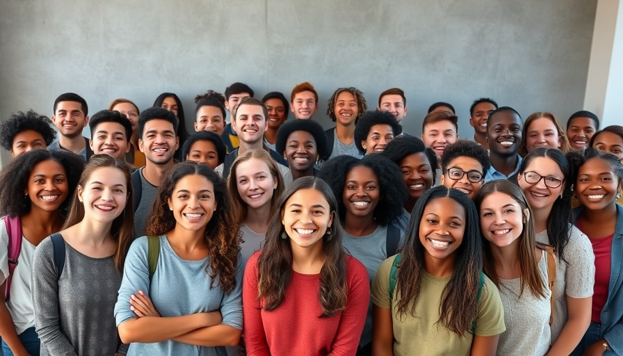 Group photo of students and faculty at university space crisis event.