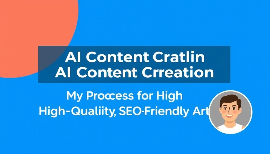 Minimalistic digital graphic on AI Content Creation with text and profile picture