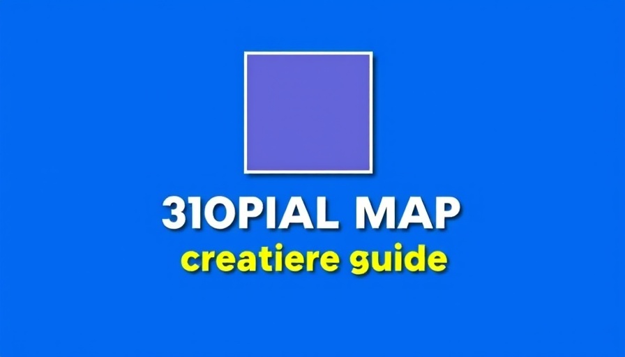 SEO topical map guide graphic with blue background.