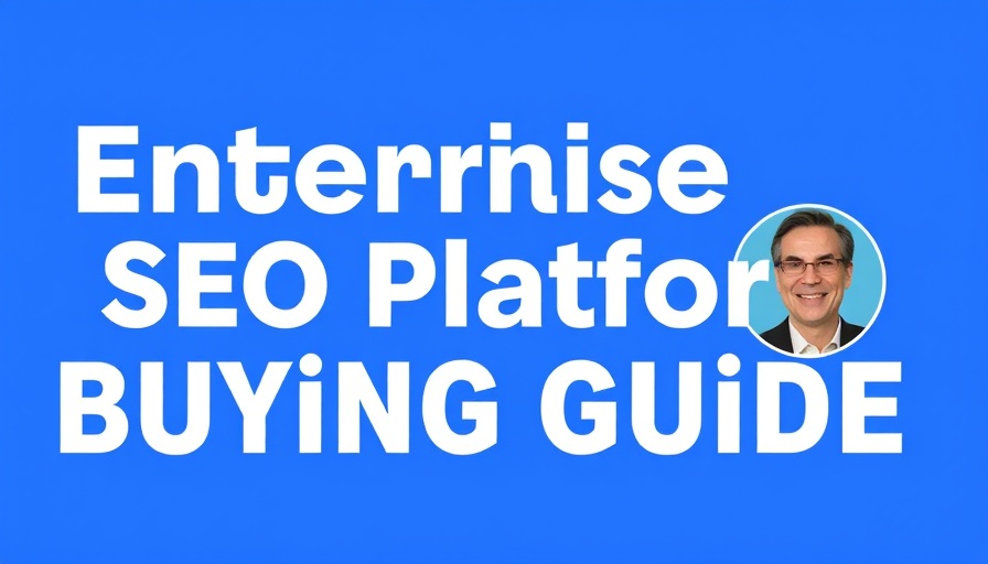 Enterprise SEO Platform Buying Guide cover with bold text.