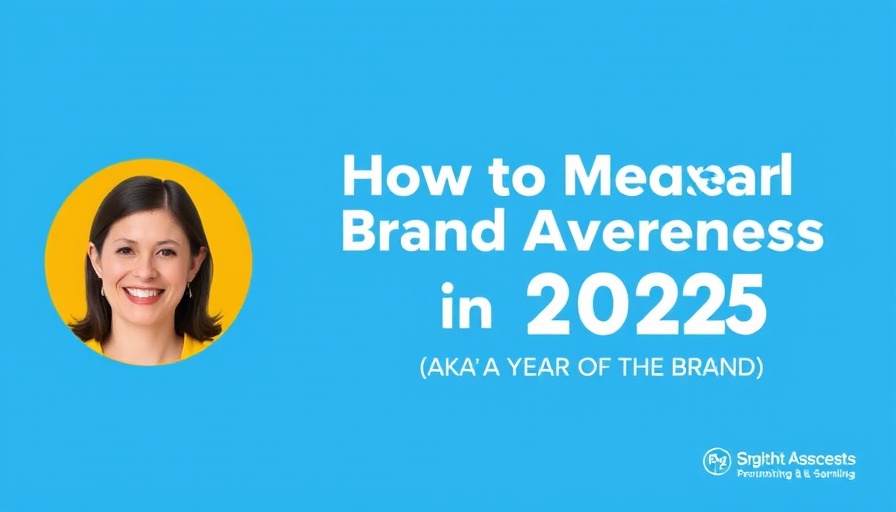 Banner on brand awareness 2025 with a smiling person.