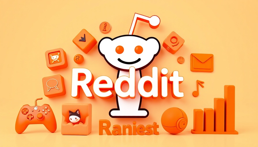 Reddit logo among orange icons, highlighting domain authority.