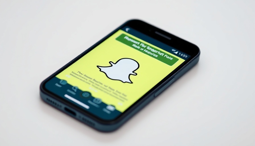 Snapchat for Business features on smartphone screen