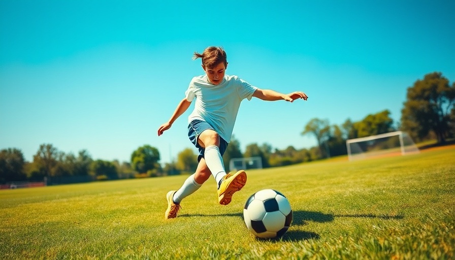 Teen athlete practicing soccer emphasizes teen sports and mental health.