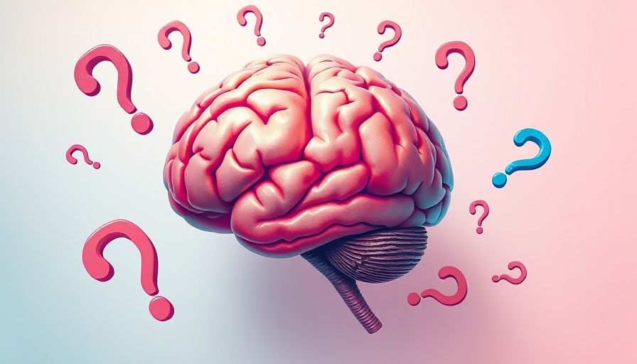 Abstract brain image with question marks symbolizing mental health myths.