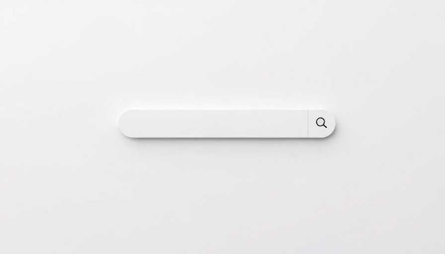 Minimalistic search bar for landing page navigation, digital design.