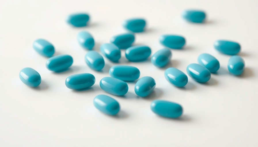 Close-up of blue-green Abilify pills on white surface