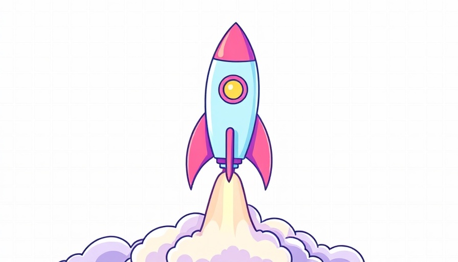 Blue rocket launched from chart symbolizing ecommerce ROI growth.