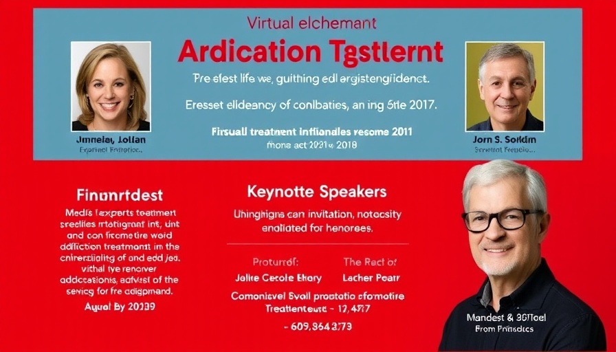 Virtual event invitation on addiction treatment with expert speakers.