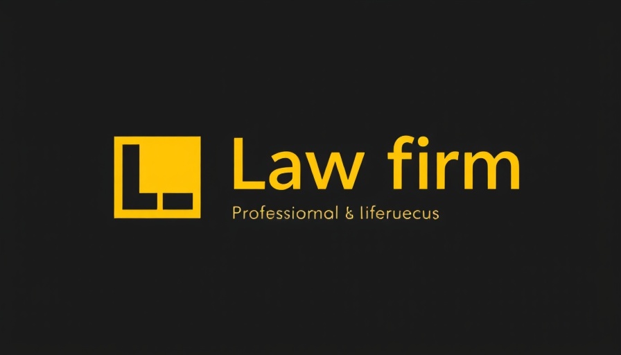 Bold typography law firm logo design.