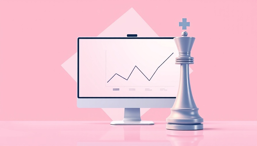 Modern illustration of competitive intelligence with chess and data.