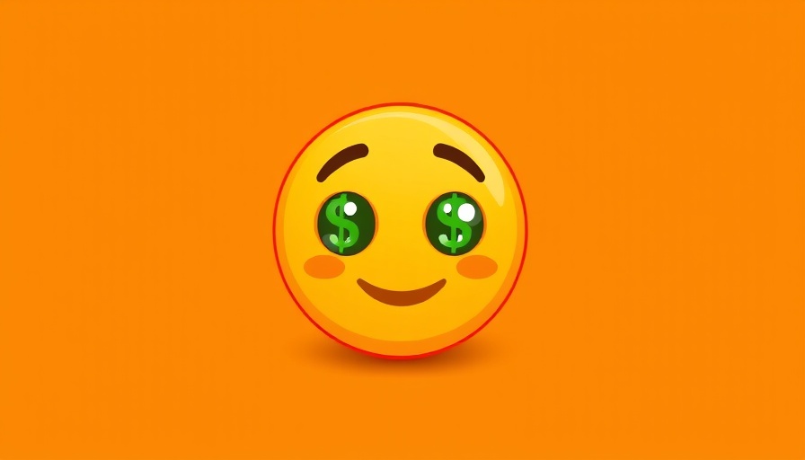 Money-eyed emoji on orange background representing PPC efficiency