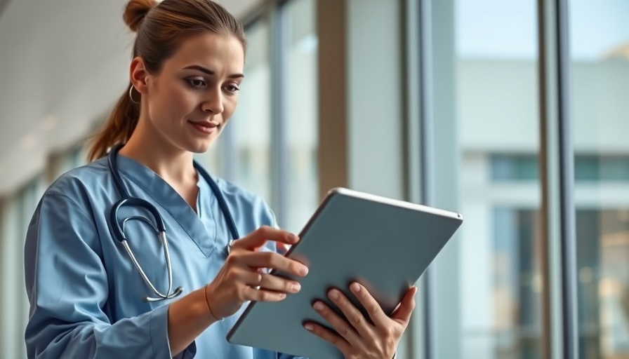 Healthcare professional using tablet digital engineering tools