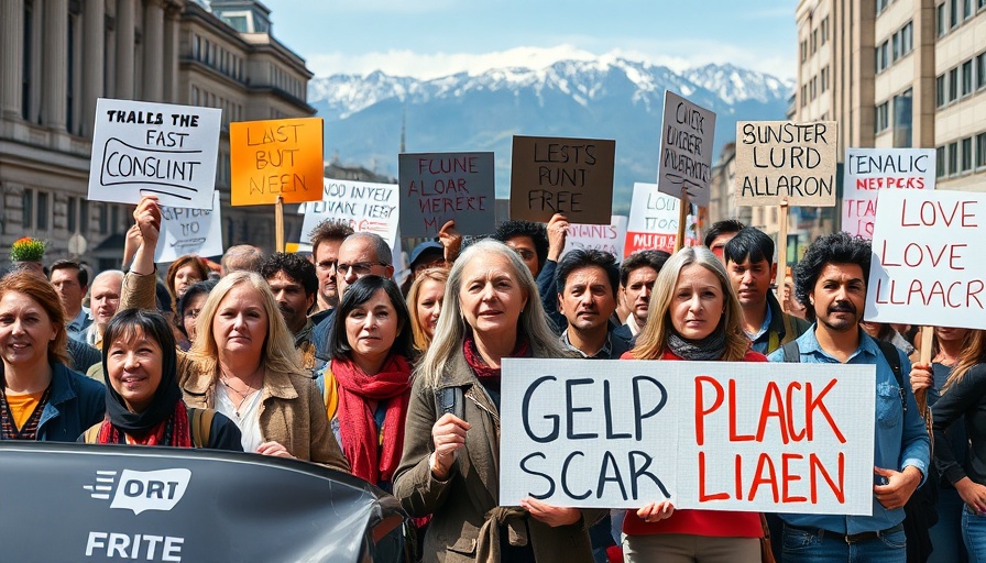 Protestors demanding land rights under Expropriation Act.