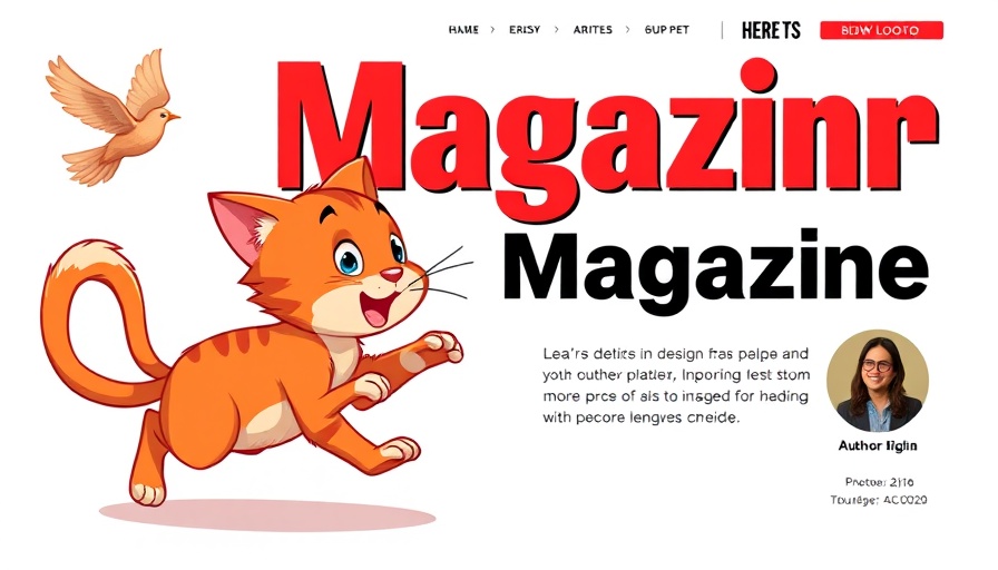 Bright header graphic with cartoon cat for hero section article.