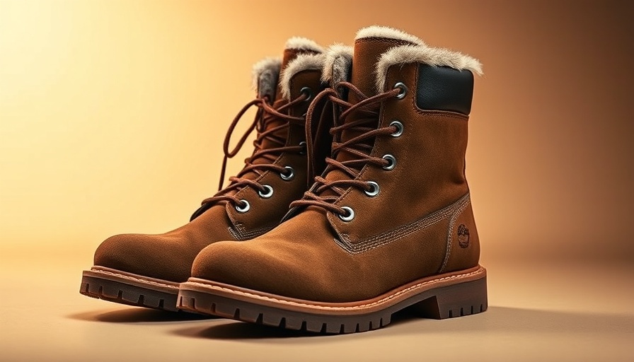 Stylish brown Timberland boots with fur lining.