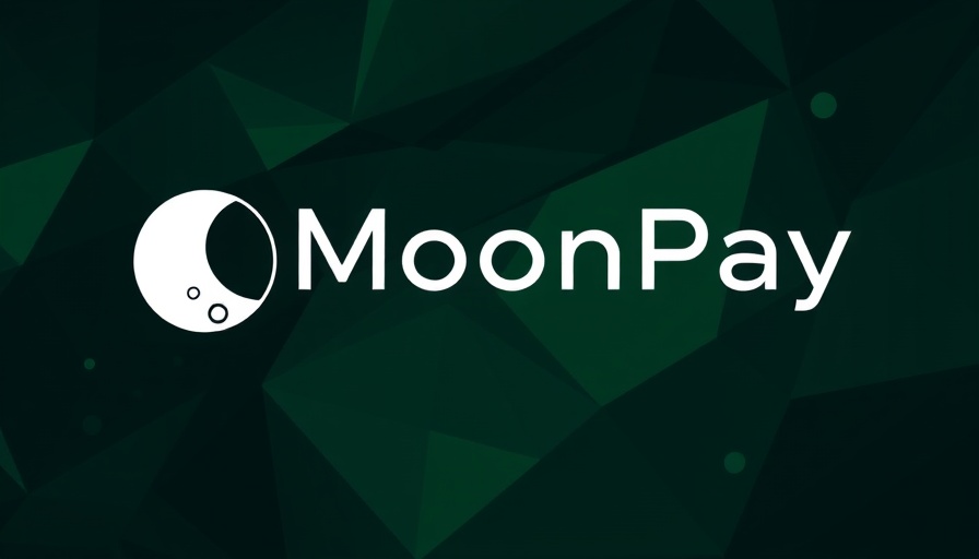 Minimalistic MoonPay logo on green background.