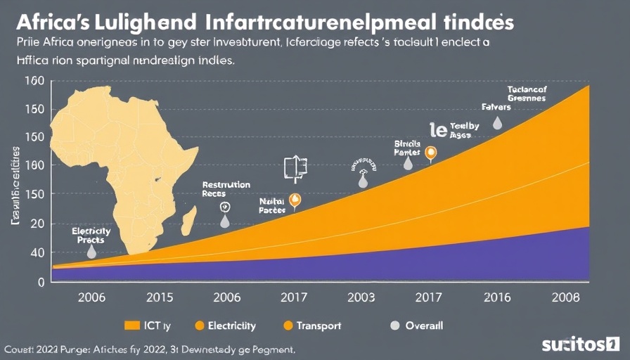 Graph of Africa infrastructure development trends from 2006-2022.