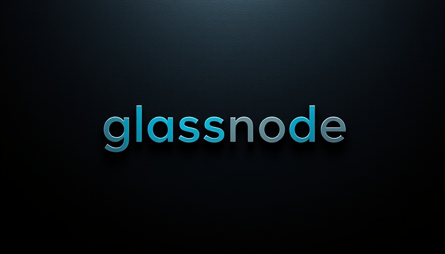 Minimalist glassnode illustration on abstract dark background.