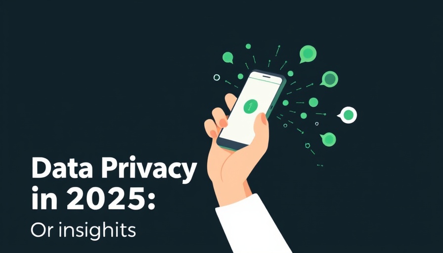 Minimalist graphic on data privacy in 2025 insights.