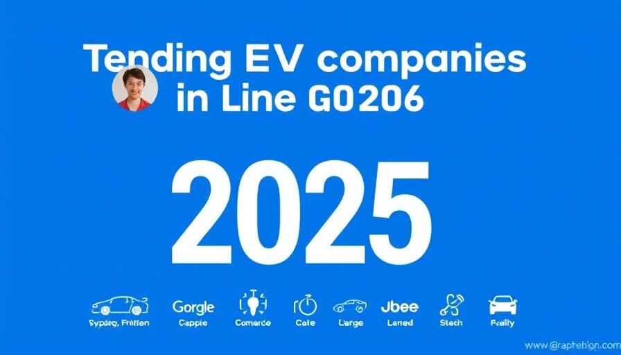 Infographic on trending EV companies 2025