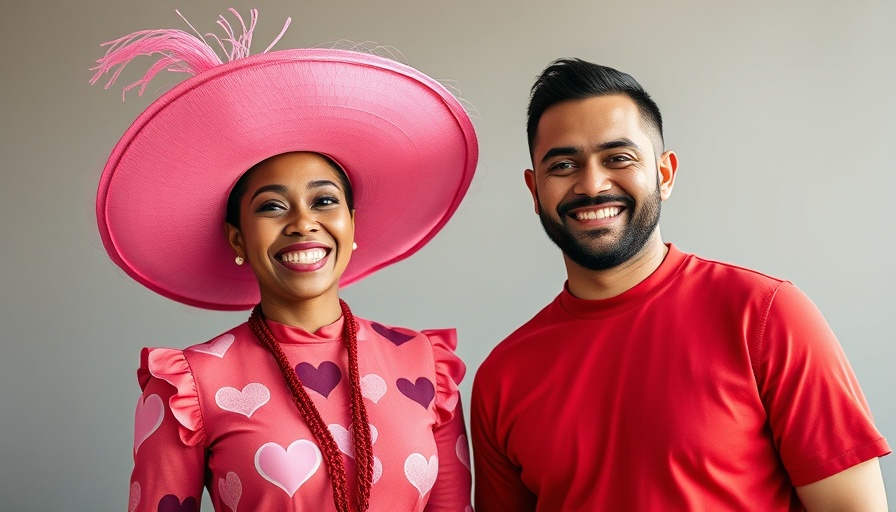 Vibrantly dressed woman and man smiling, February Fashion Trends 2025.