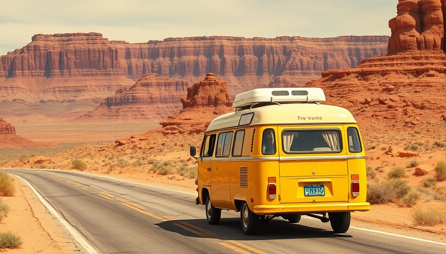 Yellow camper van exploring solo travel destinations.