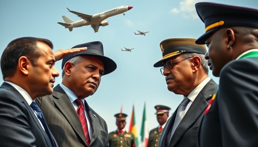 Franco-Senegalese defense relations: diplomatic scene with military salute and aircraft.