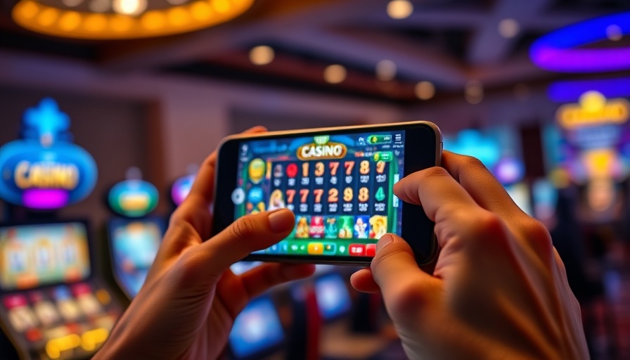 Mobile casino experience Australia on smartphone screen.