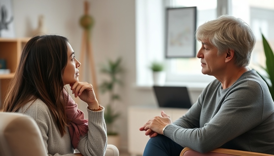 Supportive therapist practicing trauma-responsive techniques in mental health.