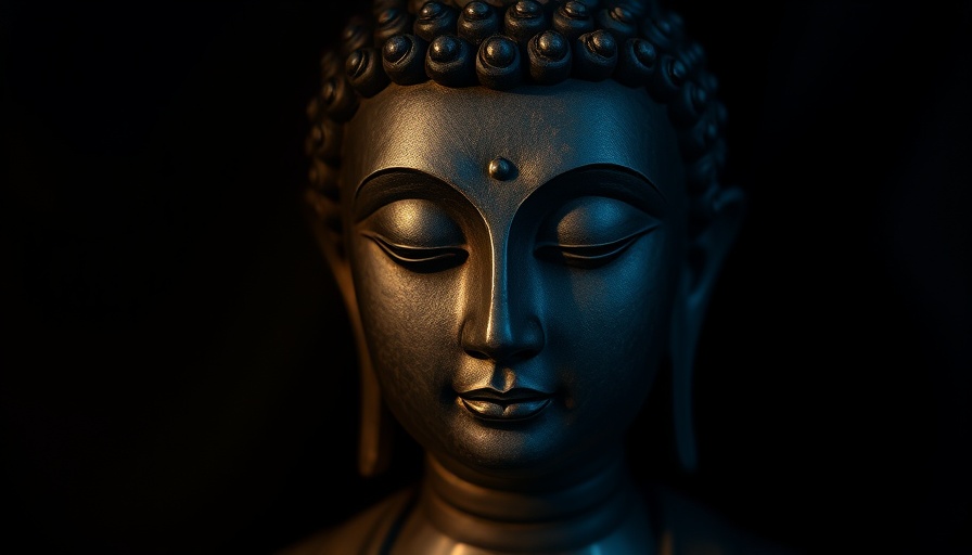 Serene Buddha statue symbolizing mindfulness in parenting.