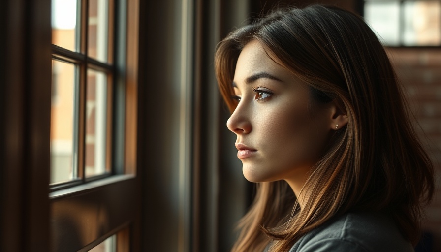 Thoughtful woman using metacognition techniques, calming environment.