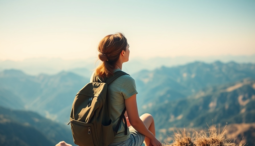 Mindfulness for Parents: Woman embracing tranquility in the mountains.