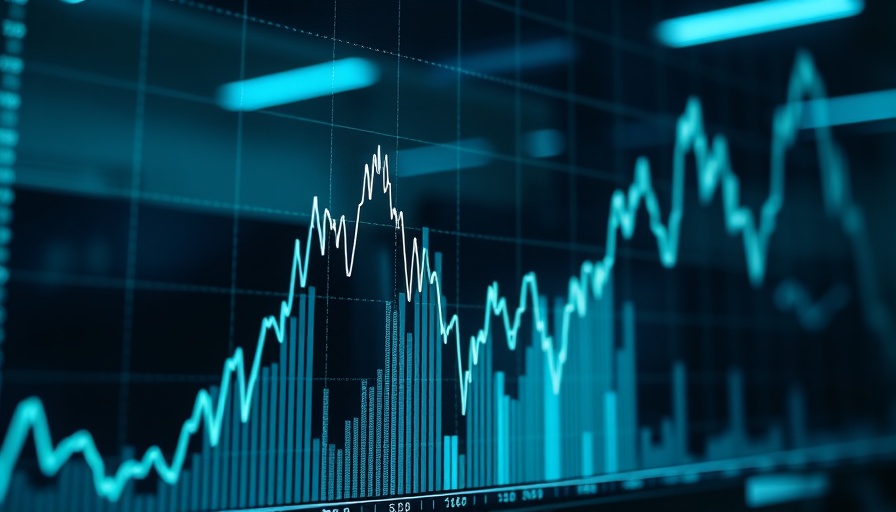 Dynamic financial graph showing share price dynamics.