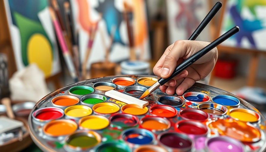 Local SEO strategies for painters visualized through vibrant art studio scene.