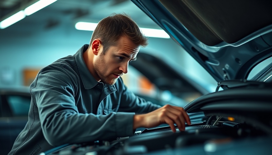 Mechanic examining engine, illustrating difference between minor and major car services