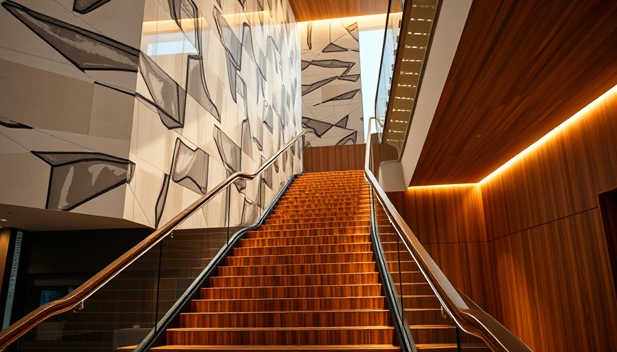 Contemporary storytelling staircase design, featuring unique artistic elements.