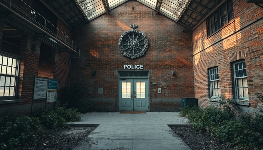 Empty police station symbolizing Hanceville Police Department abolishment.