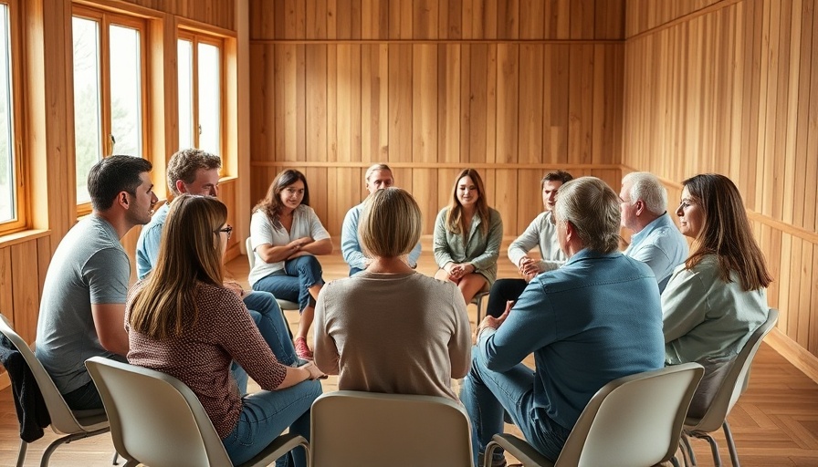 Participants in a circle, Partial Hospitalization for Addiction.