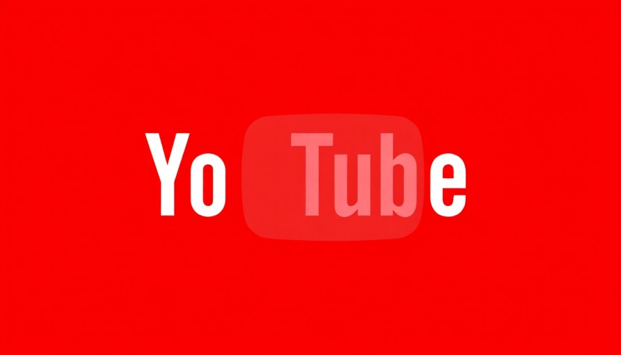 YouTube logo on a red background, representing digital media.