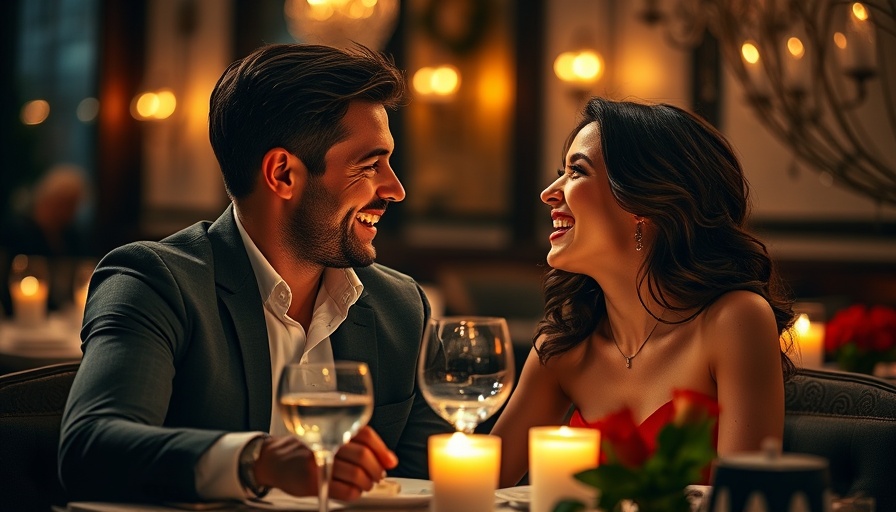 Couple illustrating healthy relationships psychology at a romantic dinner.