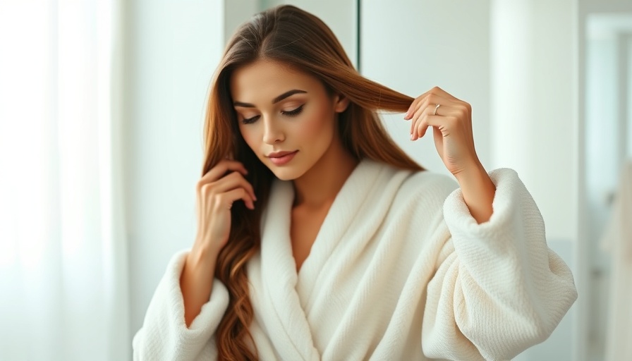 Woman gently brushing hair, emphasizing hair growth system for parents.