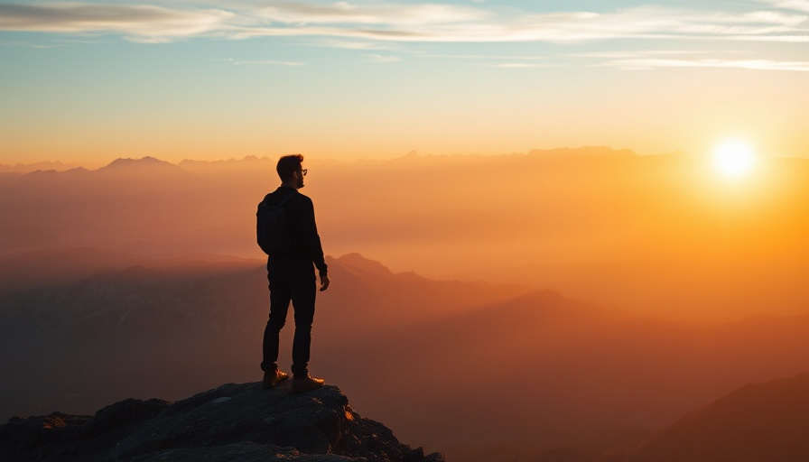 Silhouette overlooking sunrise on mountain peak for CRAFT Approach Addiction Recovery Support.