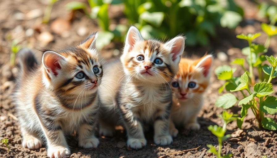 Kittens playfully observing, symbolizing stress reduction through mindfulness.