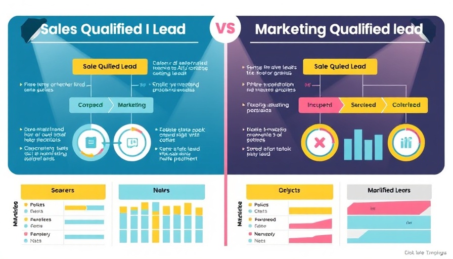 Infographic of Sales Qualified Lead vs. Marketing Qualified Lead comparison.