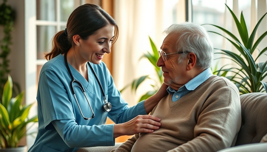 SEO and PPC for Home Care: Caring professional assisting elder in cozy home.