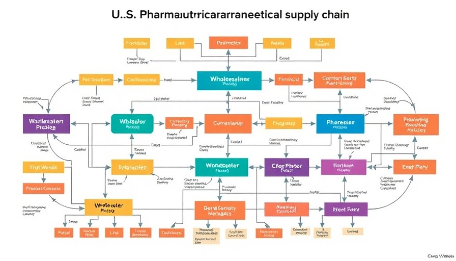 Flowchart from Economic Report on U.S. Pharmacies, showing supply chain dynamics.