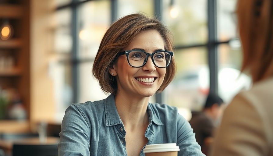 Confident woman in café, embodying strong personality traits.