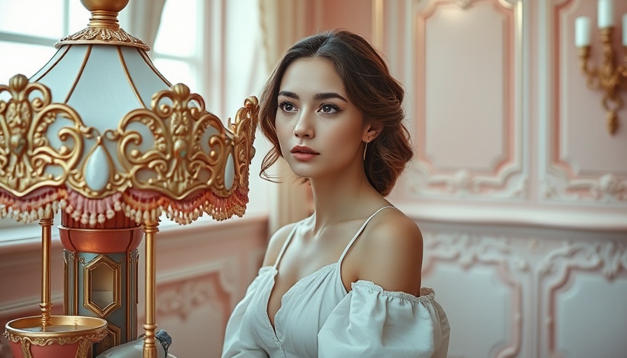 Contemporary fashion editorial with young woman in pastel room, Rome.