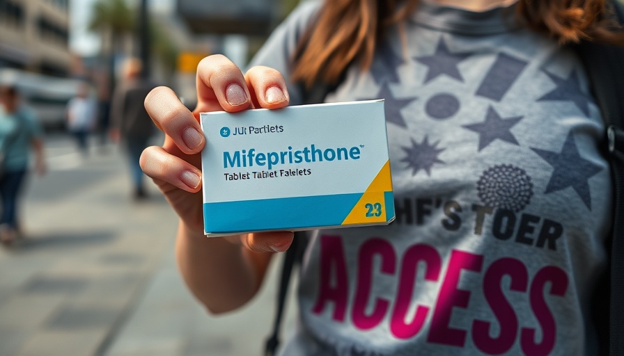 Close-up of Mifepristone box, Medication Abortion awareness T-shirt.